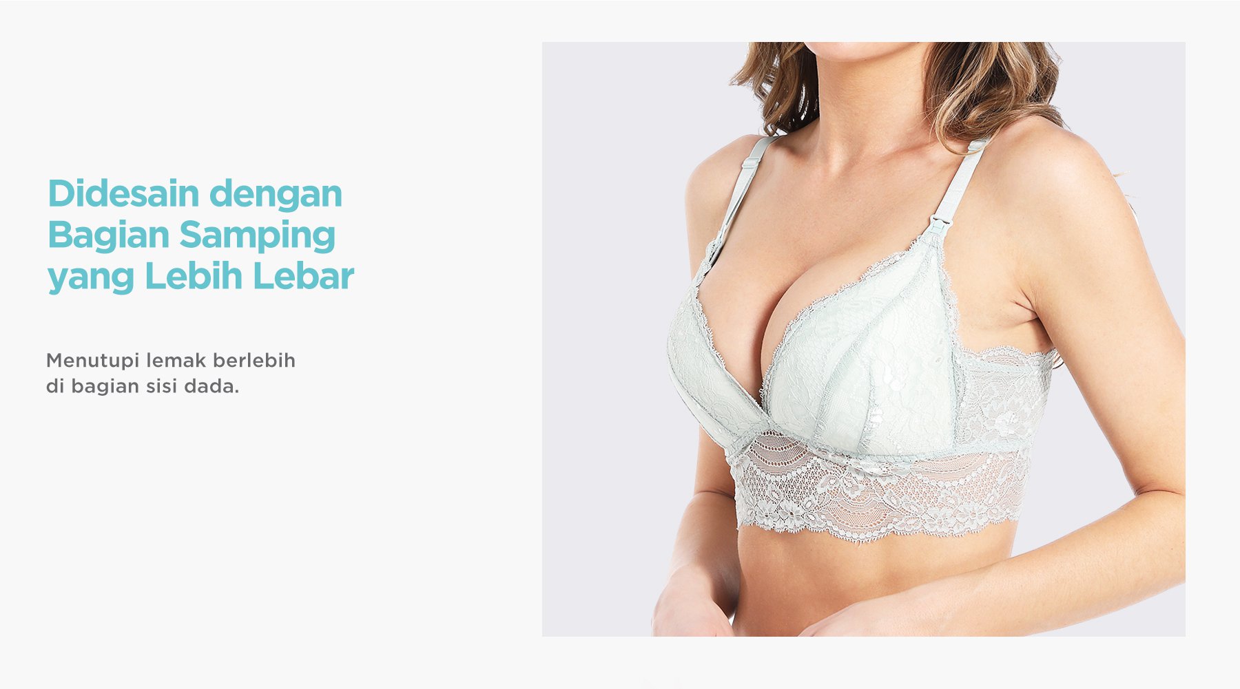 MOOIMOM Saxe Lace Maternity & Nursing Bra - Bra Hamil & Menyusui Nyaman description image