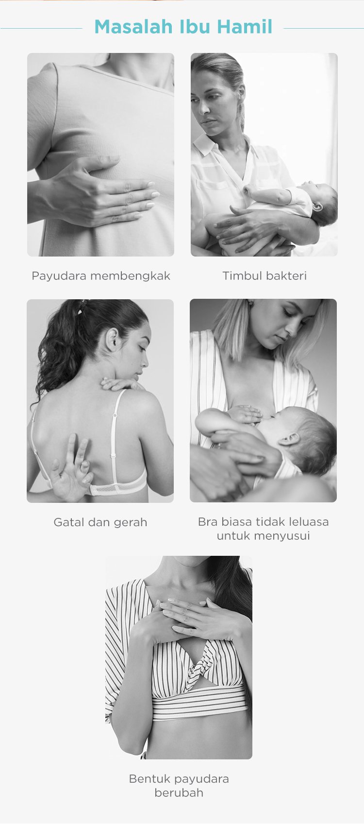 MOOIMOM Saxe Lace Maternity & Nursing Bra - Bra Hamil & Menyusui Nyaman description image