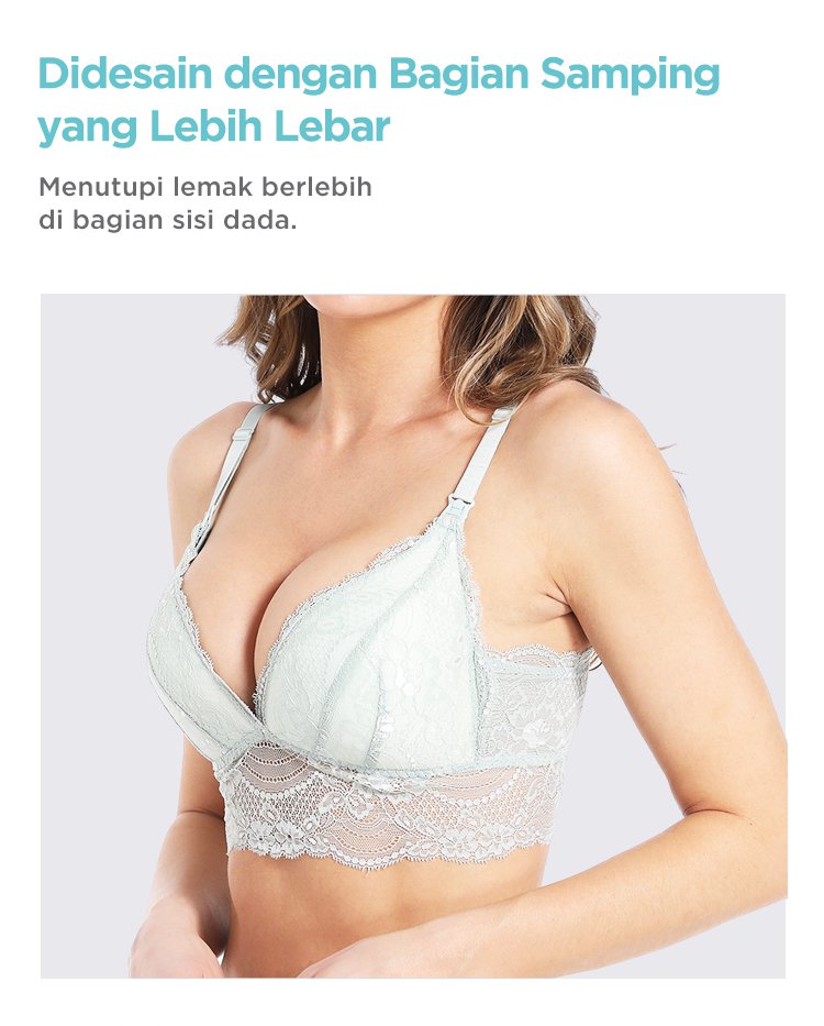 MOOIMOM Saxe Lace Maternity & Nursing Bra - Bra Hamil & Menyusui Nyaman description image