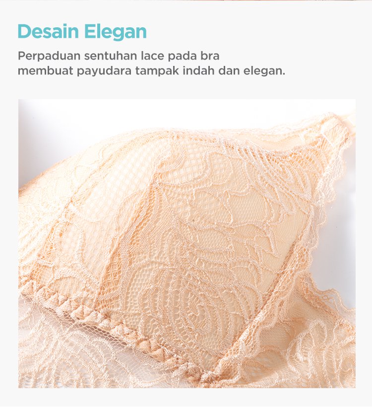 MOOIMOM Saxe Lace Maternity & Nursing Bra - Bra Hamil & Menyusui Nyaman description image