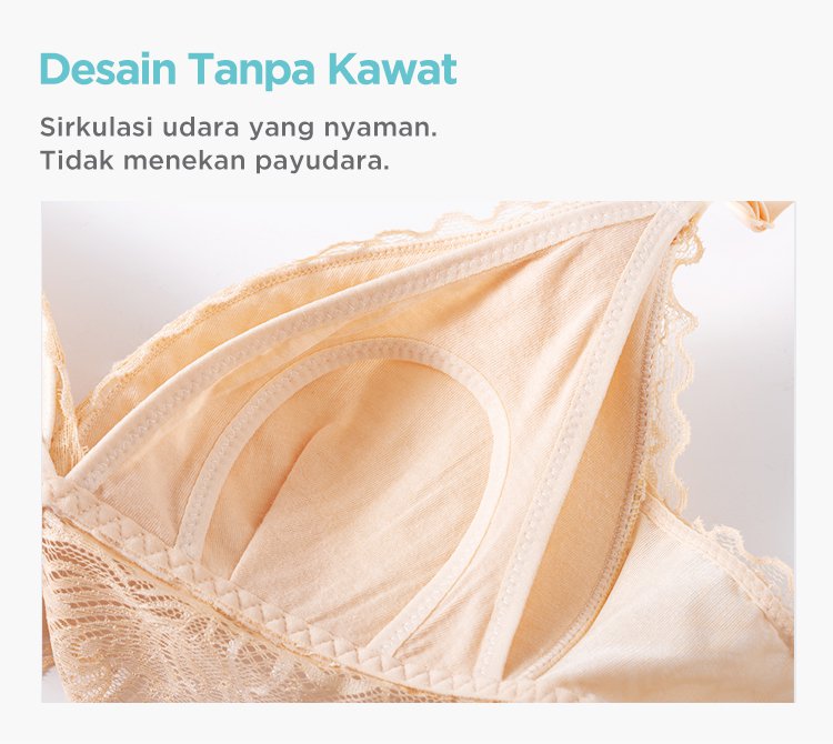 MOOIMOM Saxe Lace Maternity & Nursing Bra - Bra Hamil & Menyusui Nyaman description image