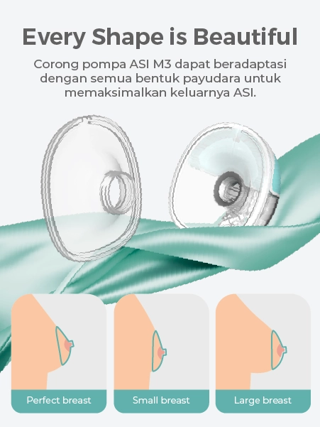 MOOIMOM Wireless Electric Breast Pump M3 2 Pcs - Pompa ASI Elektrik Wireless description image