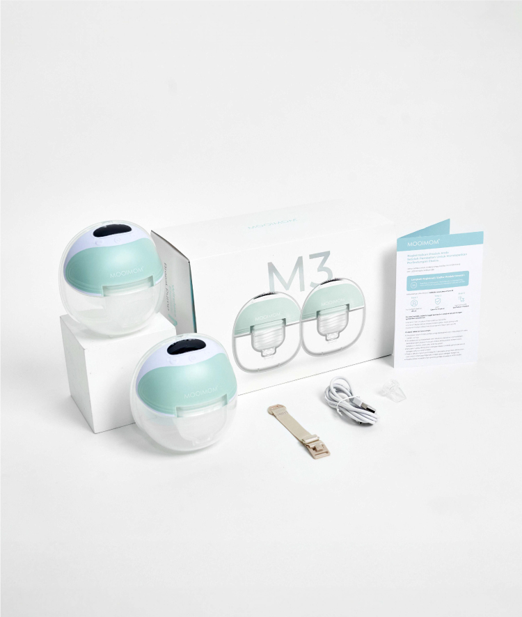 MOOIMOM Wireless Electric Breast Pump M3 2 Pcs - Pompa ASI Elektrik Wireless description image