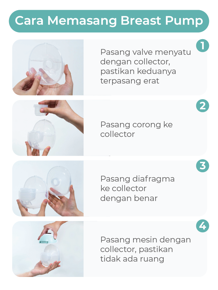 MOOIMOM Wireless Electric Breast Pump M3 2 Pcs - Pompa ASI Elektrik Wireless description image