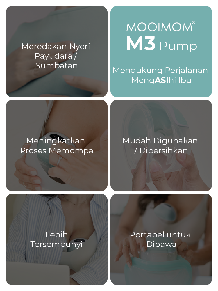 MOOIMOM Wireless Electric Breast Pump M3 2 Pcs - Pompa ASI Elektrik Wireless description image