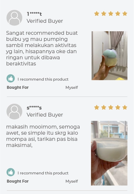 MOOIMOM Wireless Electric Breast Pump M3 2 Pcs - Pompa ASI Elektrik Wireless description image