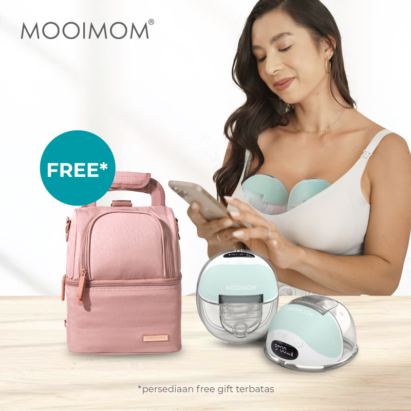 MOOIMOM Wireless Electric Breast Pump M3 2 Pcs - Pompa ASI Elektrik Wireless image