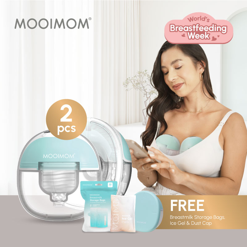MOOIMOM Wireless Electric Breast Pump M3 2 Pcs - Pompa ASI Elektrik Wireless