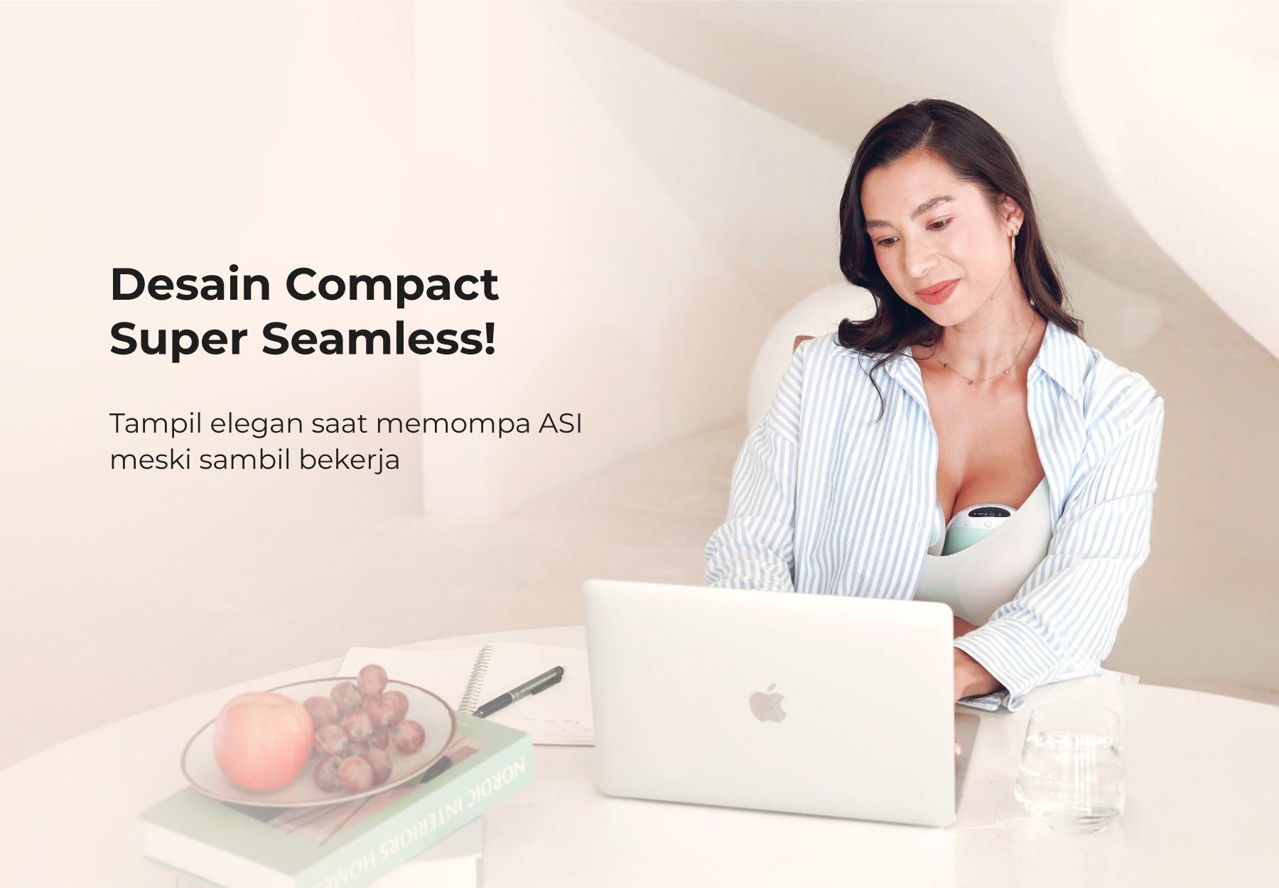 MOOIMOM Wireless Electric Breast Pump M3 x Silicone Breast Pump - Pompa ASI Elektrik Wireless M3 description image