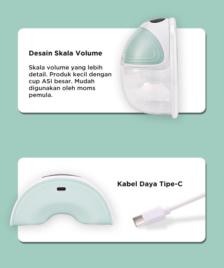 [PRE ORDER] MOOIMOM Wireless Electric Breast Pump M3 x MOOIMOM Breastmilk Storage Bags 120ml - Pompa ASI Elektrik Wireless M3 description image