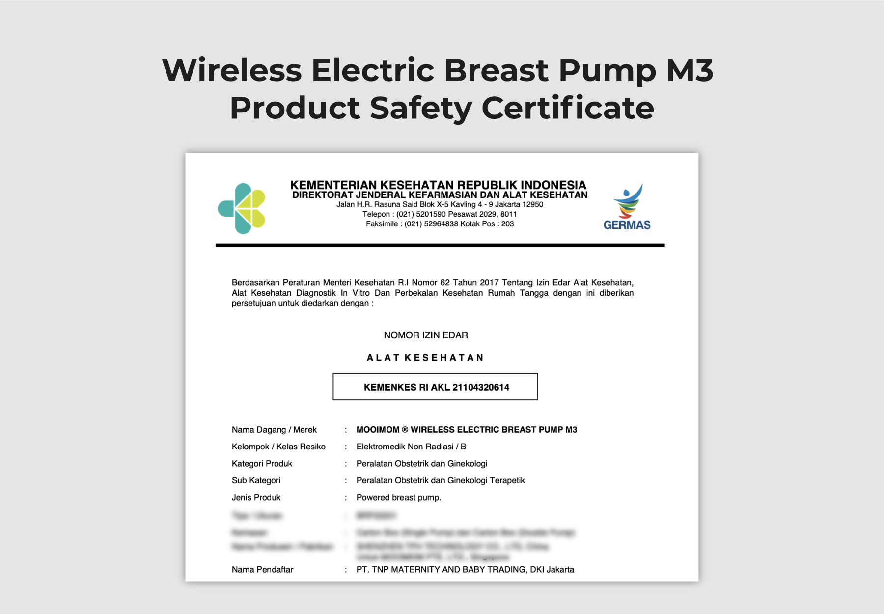 MOOIMOM Wireless Electric Breast Pump M3 with mooikind Baby Wet Wipes description image