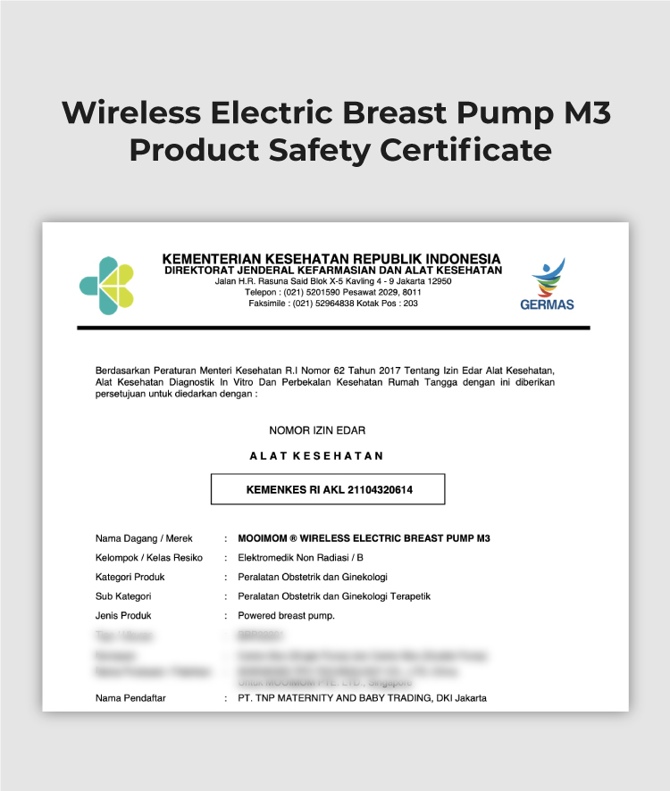 MOOIMOM Wireless Electric Breast Pump M3 with mooikind Baby Wet Wipes description image