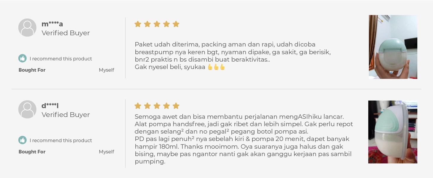 MOOIMOM Wireless Electric Breast Pump M3 - Pompa ASI Elektrik Wireless M3 description image