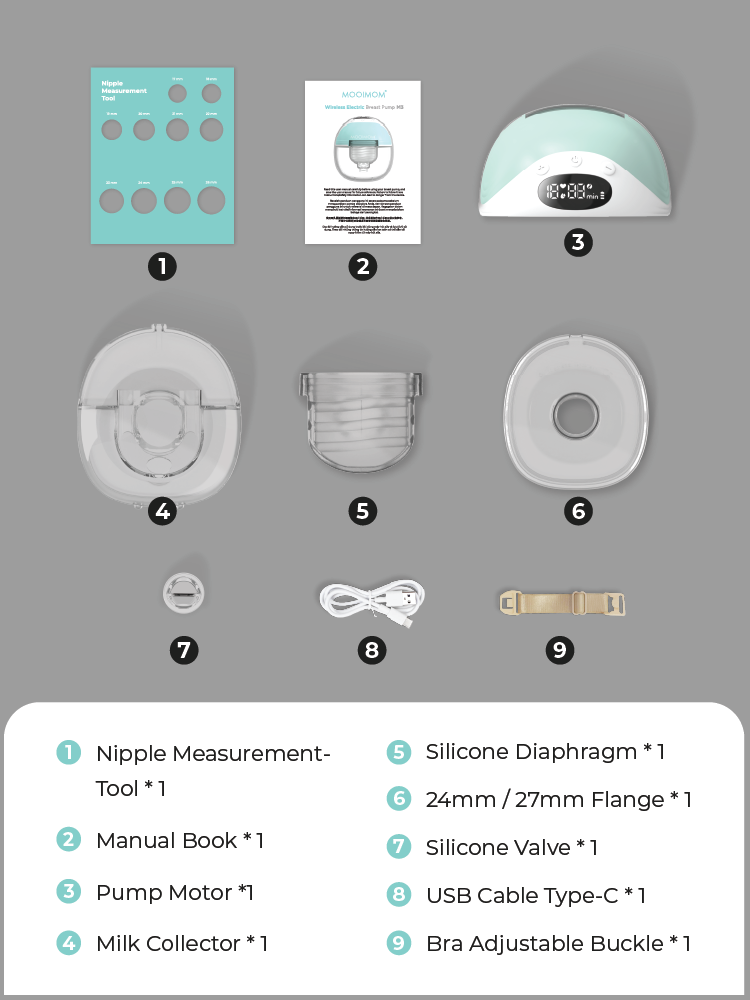 MOOIMOM Wireless Electric Breast Pump M3 - Pompa ASI Elektrik Wireless M3 description image