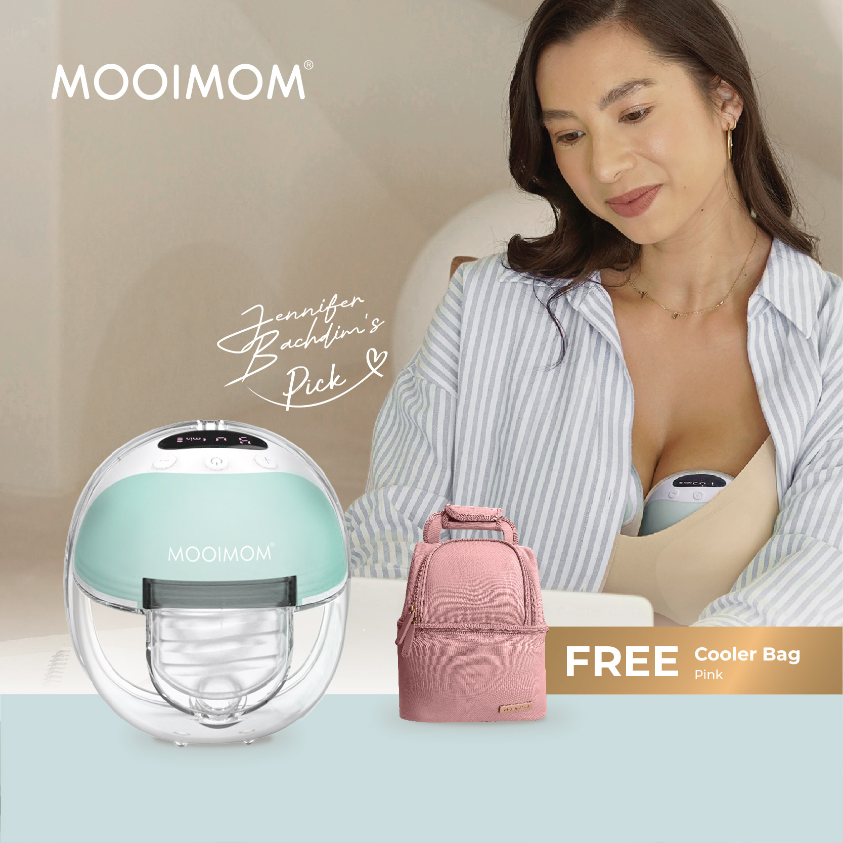 MOOIMOM Wireless Electric Breast Pump M3 - Pompa ASI Elektrik Wireless M3 image