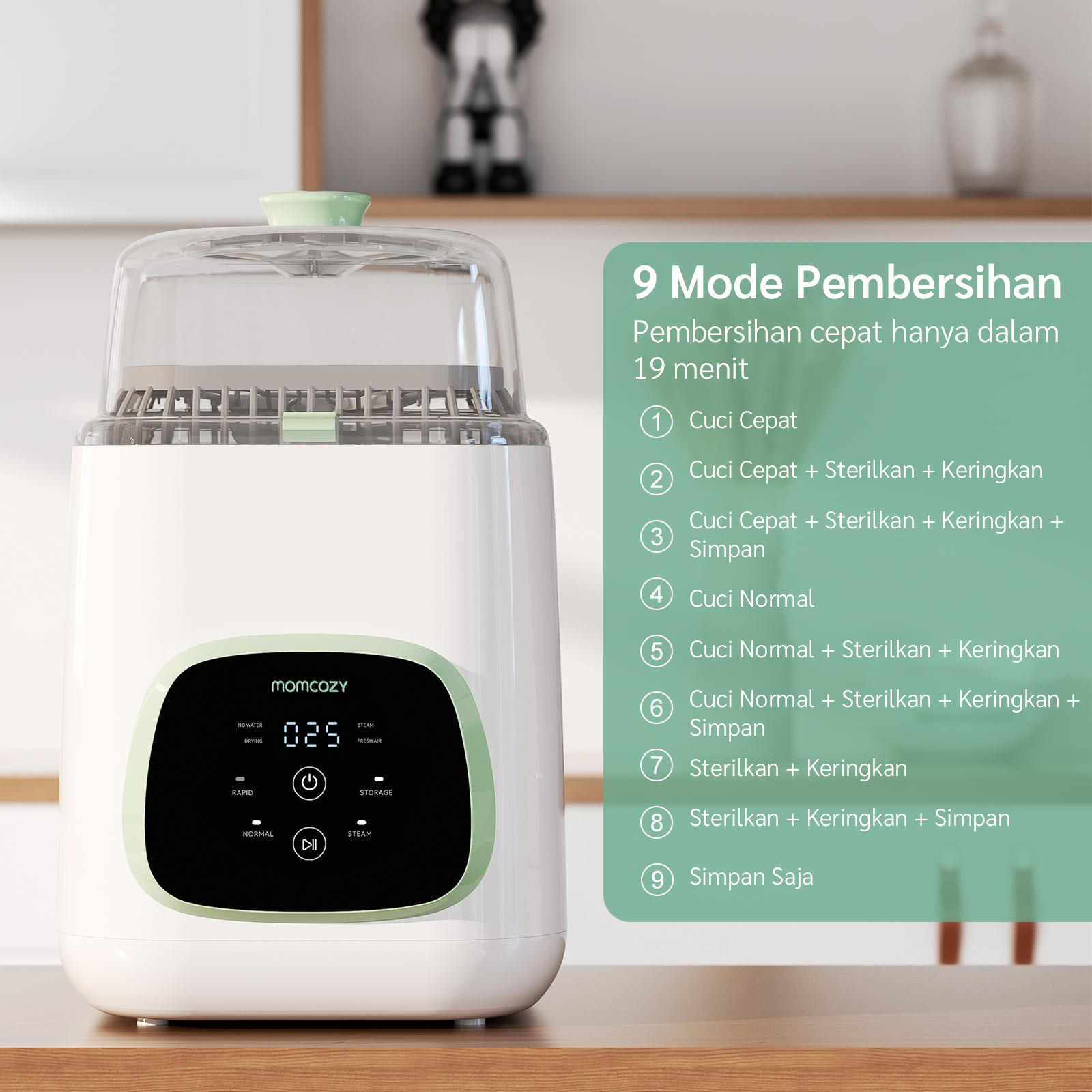 Momcozy KleanPal Pro Baby Bottle Washer and Sterilizer description image
