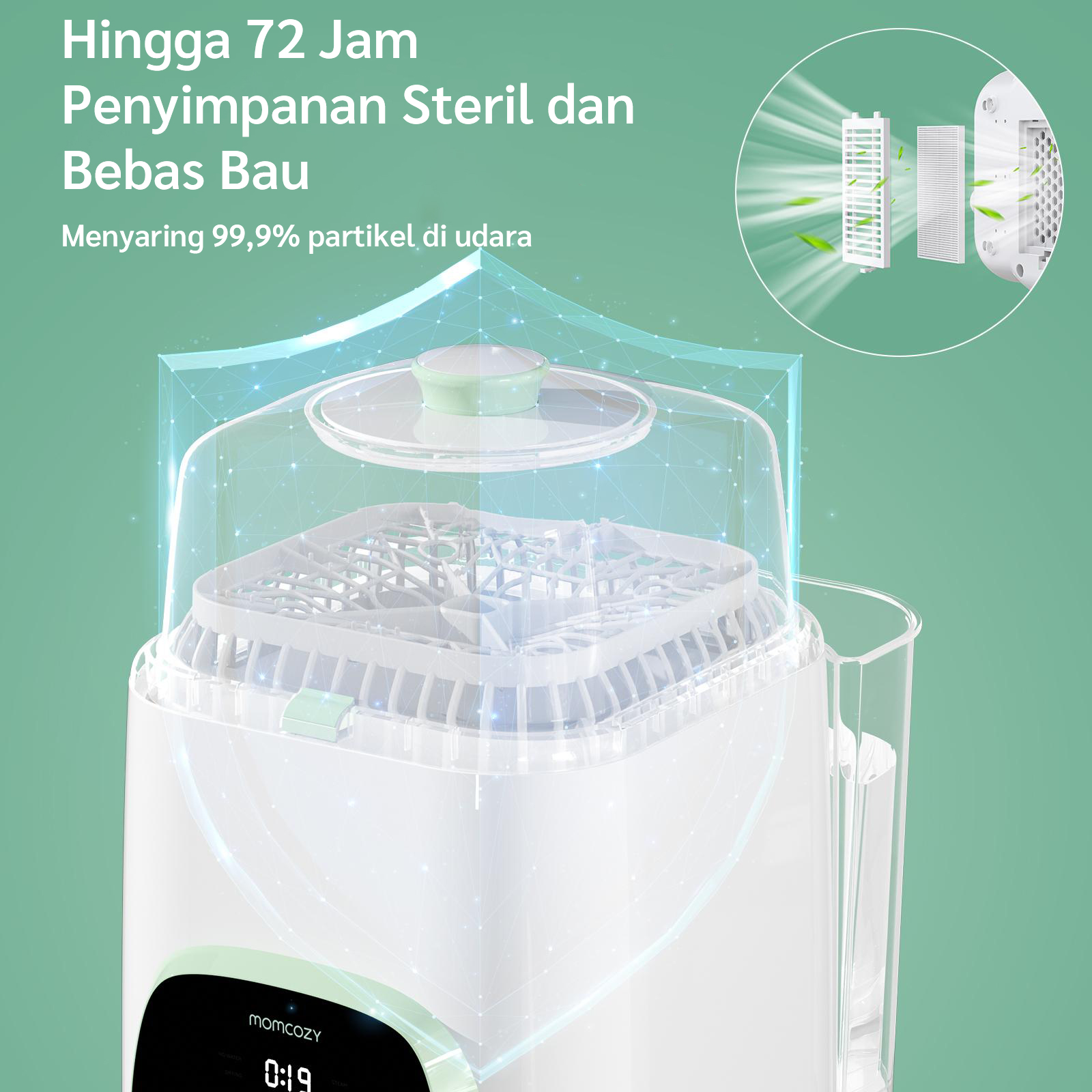 Momcozy KleanPal Pro Baby Bottle Washer and Sterilizer description image