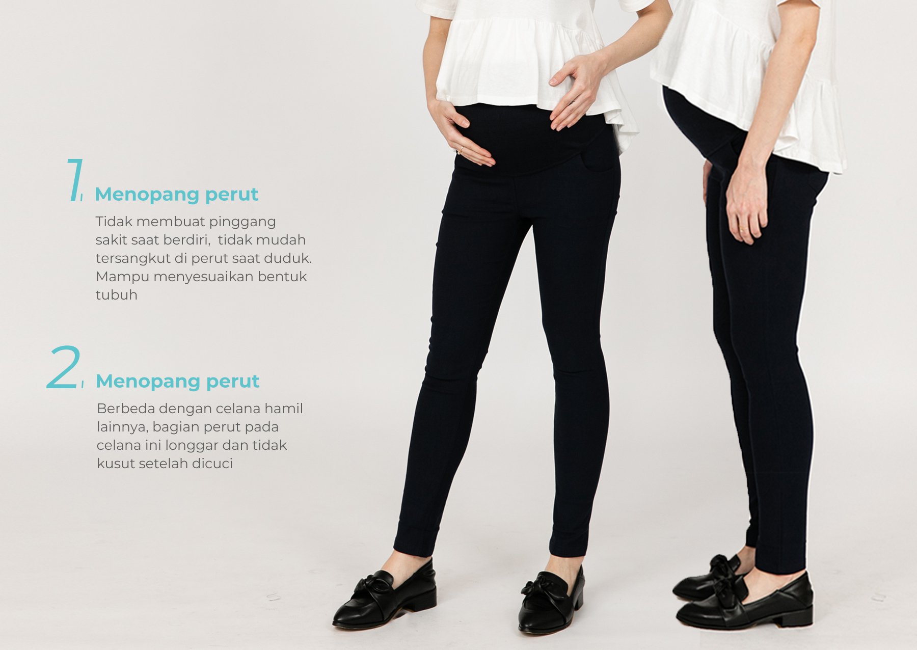 MOOIMOM Super Elastic Pregnancy Legging - Celana Legging Hamil description image