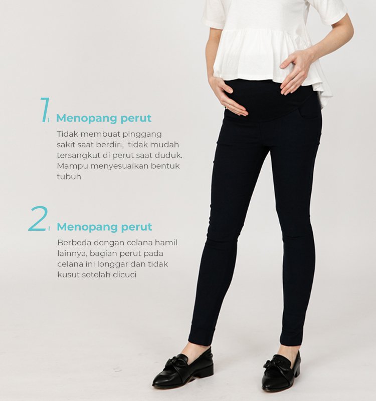 MOOIMOM Super Elastic Pregnancy Legging - Celana Legging Hamil description image