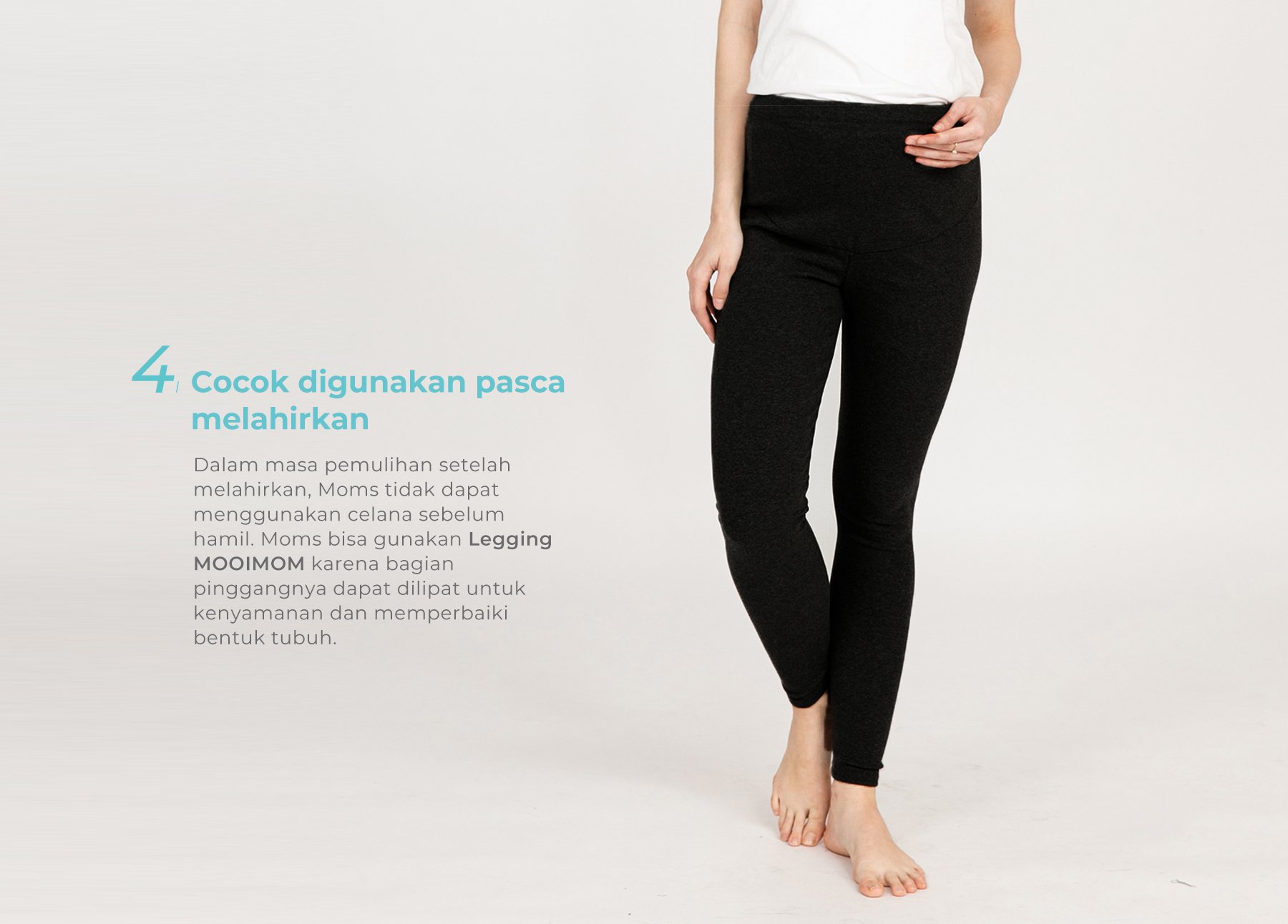 MOOIMOM Modal Maternity Legging - Celana Legging Hamil description image