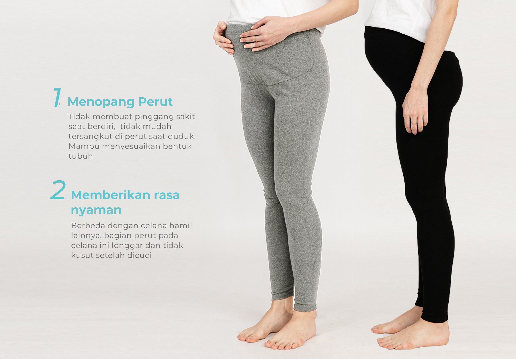 MOOIMOM Modal Maternity Legging - Celana Legging Hamil description image