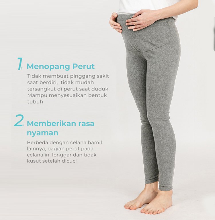 MOOIMOM Modal Maternity Legging - Celana Legging Hamil description image