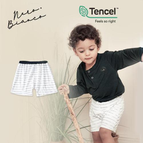 Nero Bianco Tencel™ Relax Short - Baju Bayi Lucu