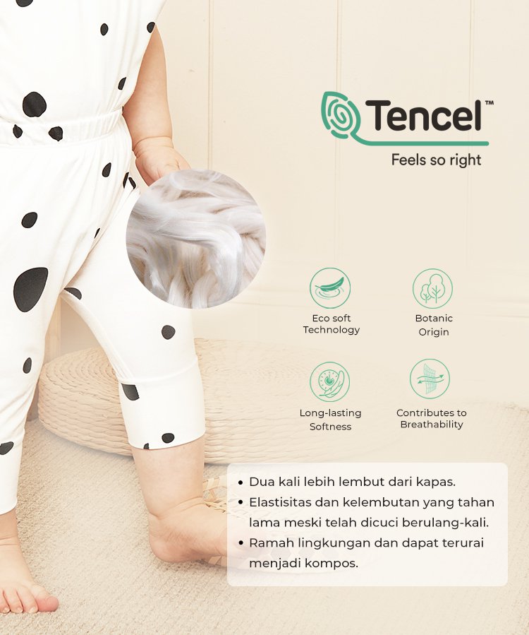 Nero Bianco Tencel™ Long Sleeve Pants - Baju Bayi description image