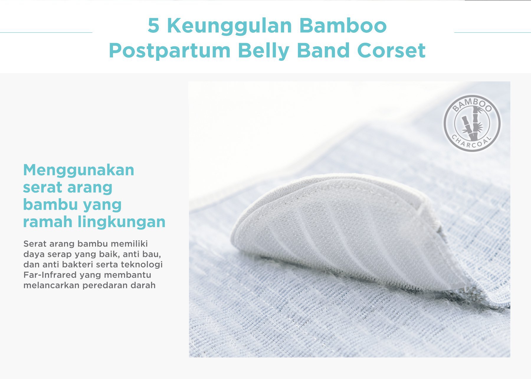 MOOIMOM Bamboo Postpartum Belly Band with Nursing Accecories description image