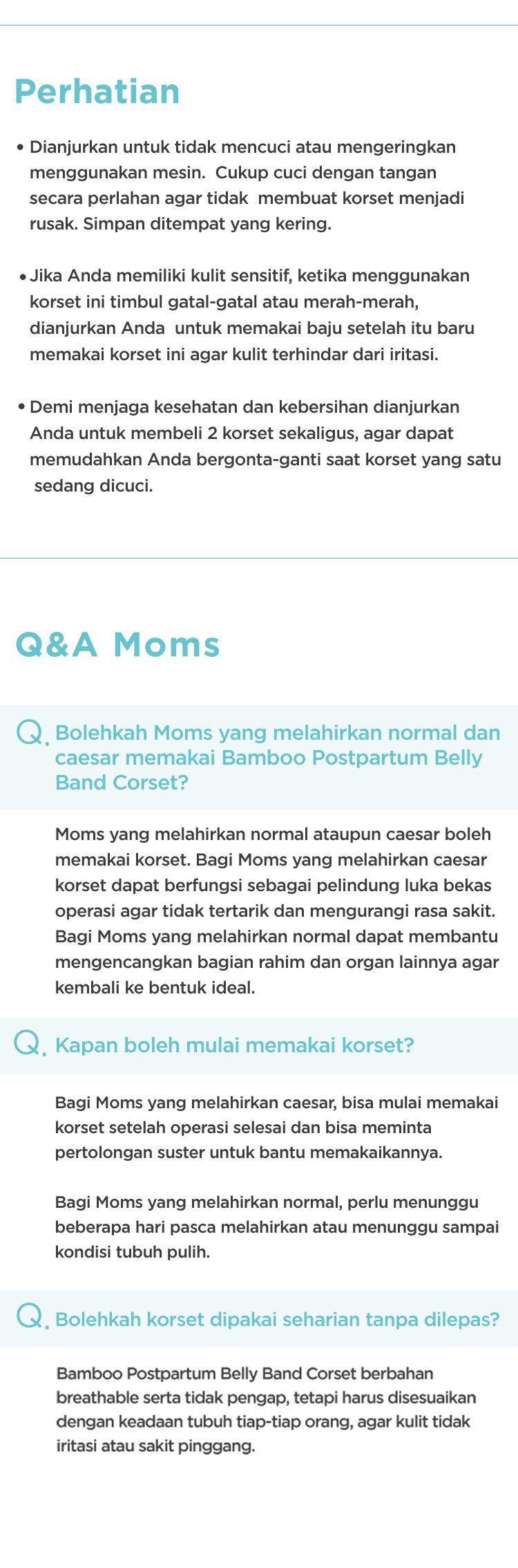 MOOIMOM Bamboo Postpartum Belly Band with Nursing Accecories description image