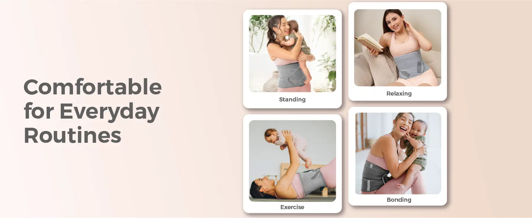 MOOIMOM Bamboo Postpartum Belly Band - Korset Setelah Melahirkan Caesar & Normal description image