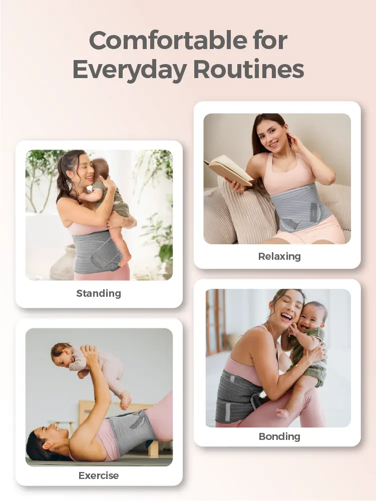 MOOIMOM Bamboo Postpartum Belly Band - Korset Setelah Melahirkan Caesar & Normal description image