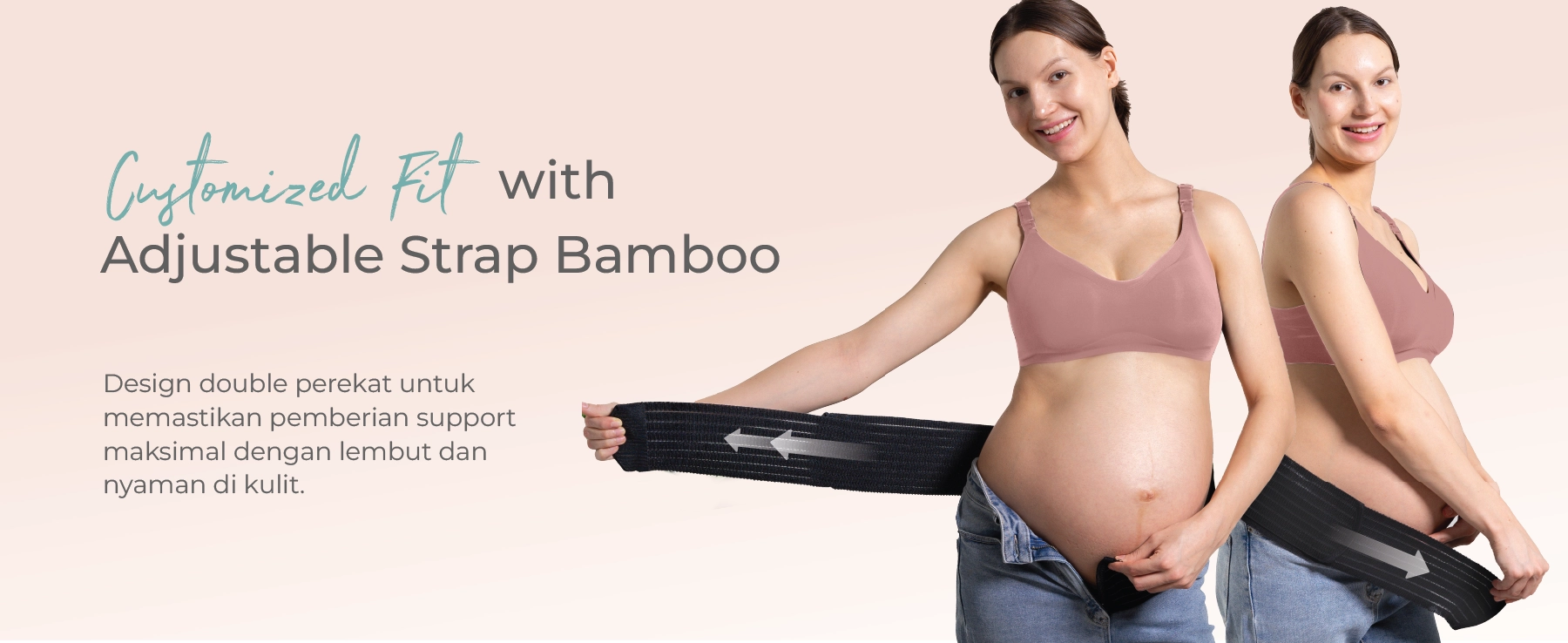 MOOIMOM Korset Hamil - Bamboo Maternity Support Belt Sabuk Penyangga Perut Hamil - Korset Hamil Nyaman description image