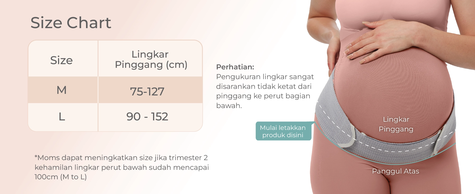 MOOIMOM Korset Hamil - Bamboo Maternity Support Belt Sabuk Penyangga Perut Hamil - Korset Hamil Nyaman description image