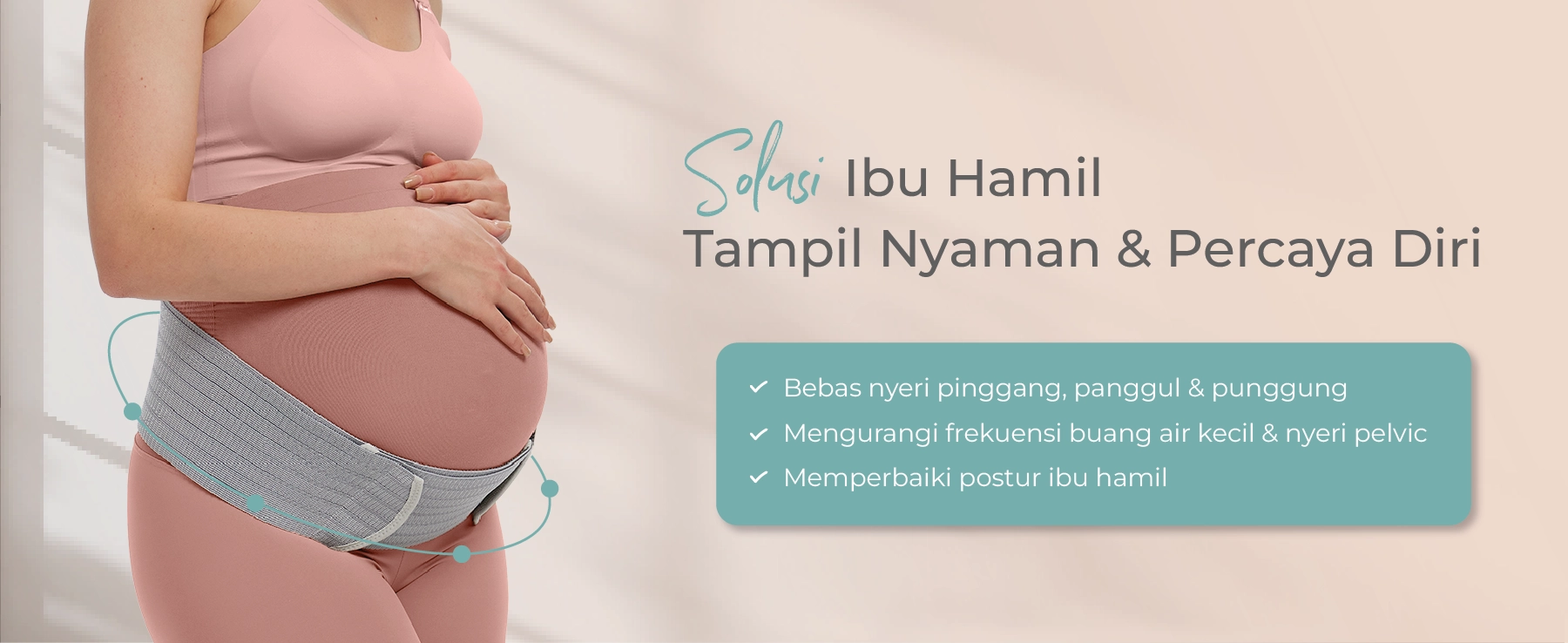 MOOIMOM Korset Hamil - Bamboo Maternity Support Belt Sabuk Penyangga Perut Hamil - Korset Hamil Nyaman description image