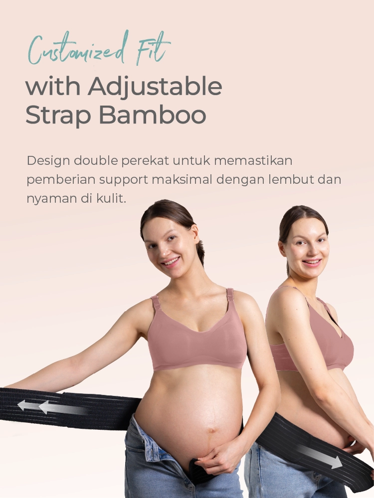 MOOIMOM Korset Hamil - Bamboo Maternity Support Belt Sabuk Penyangga Perut Hamil - Korset Hamil Nyaman description image