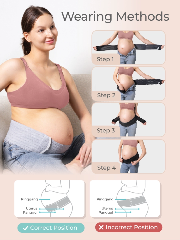 MOOIMOM Korset Hamil - Bamboo Maternity Support Belt Sabuk Penyangga Perut Hamil - Korset Hamil Nyaman description image