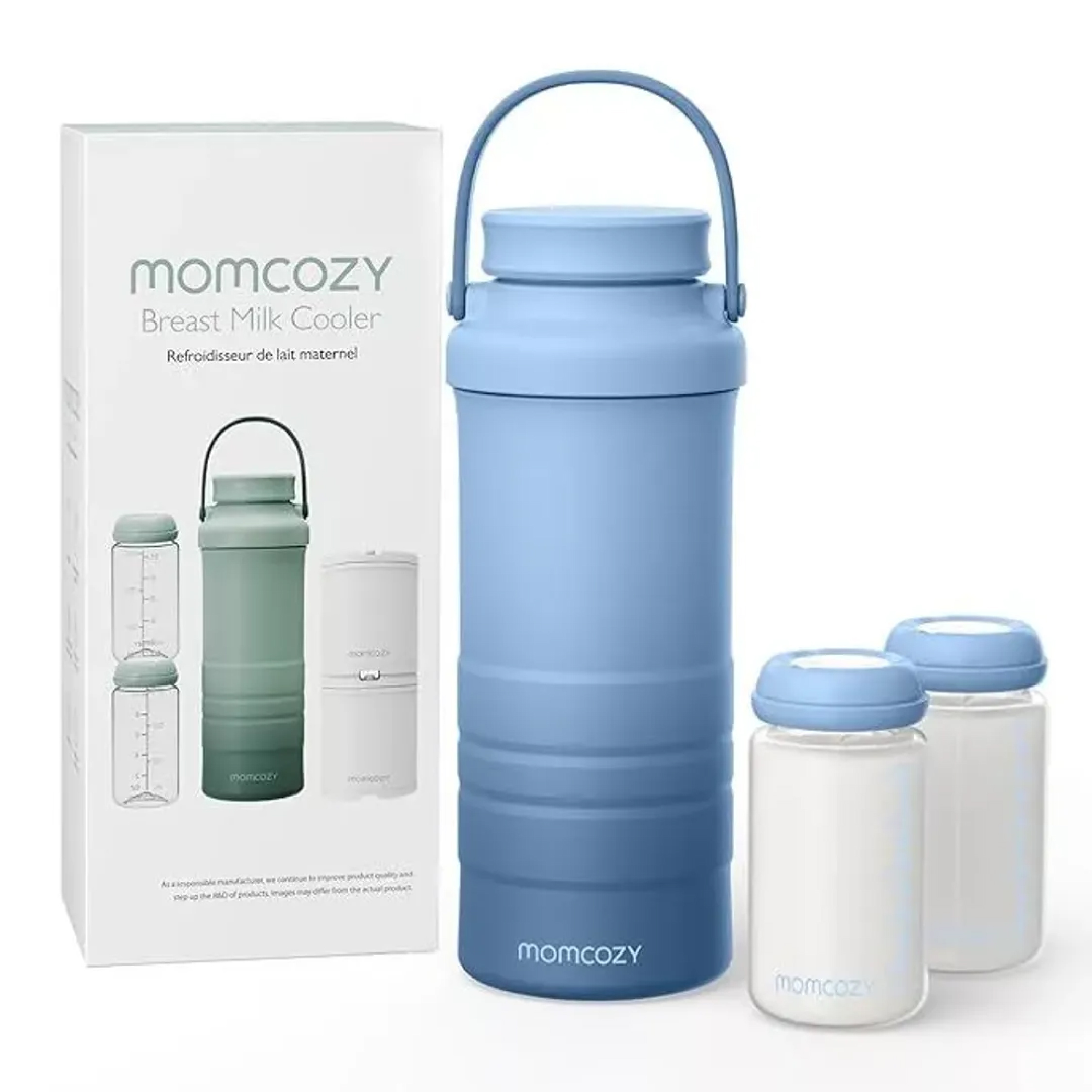 Momcozy Portable Breast Milk Cooler for Outdoor 22oz (Blue)