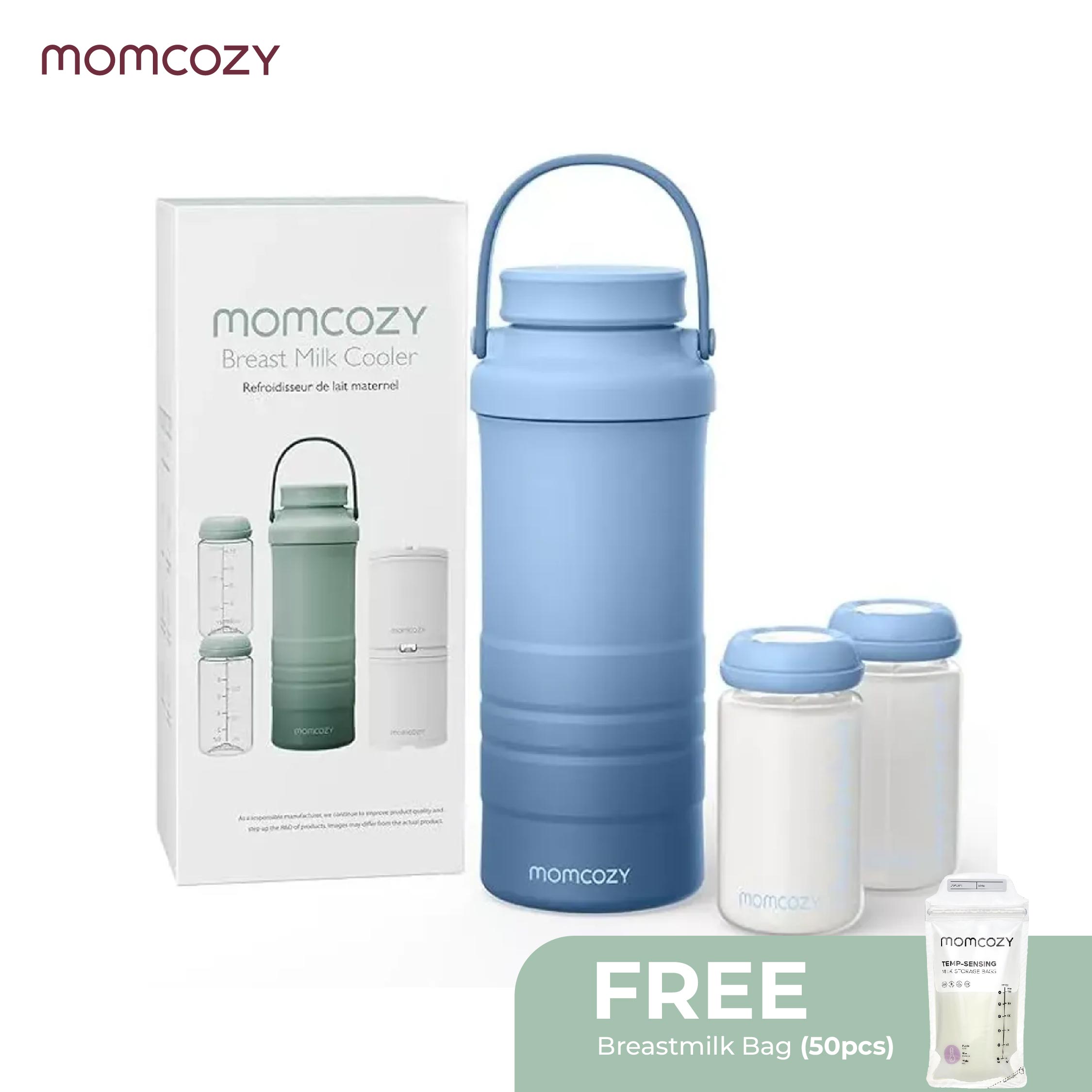 Momcozy Portable Breast Milk Cooler for Outdoor 22oz (Blue)