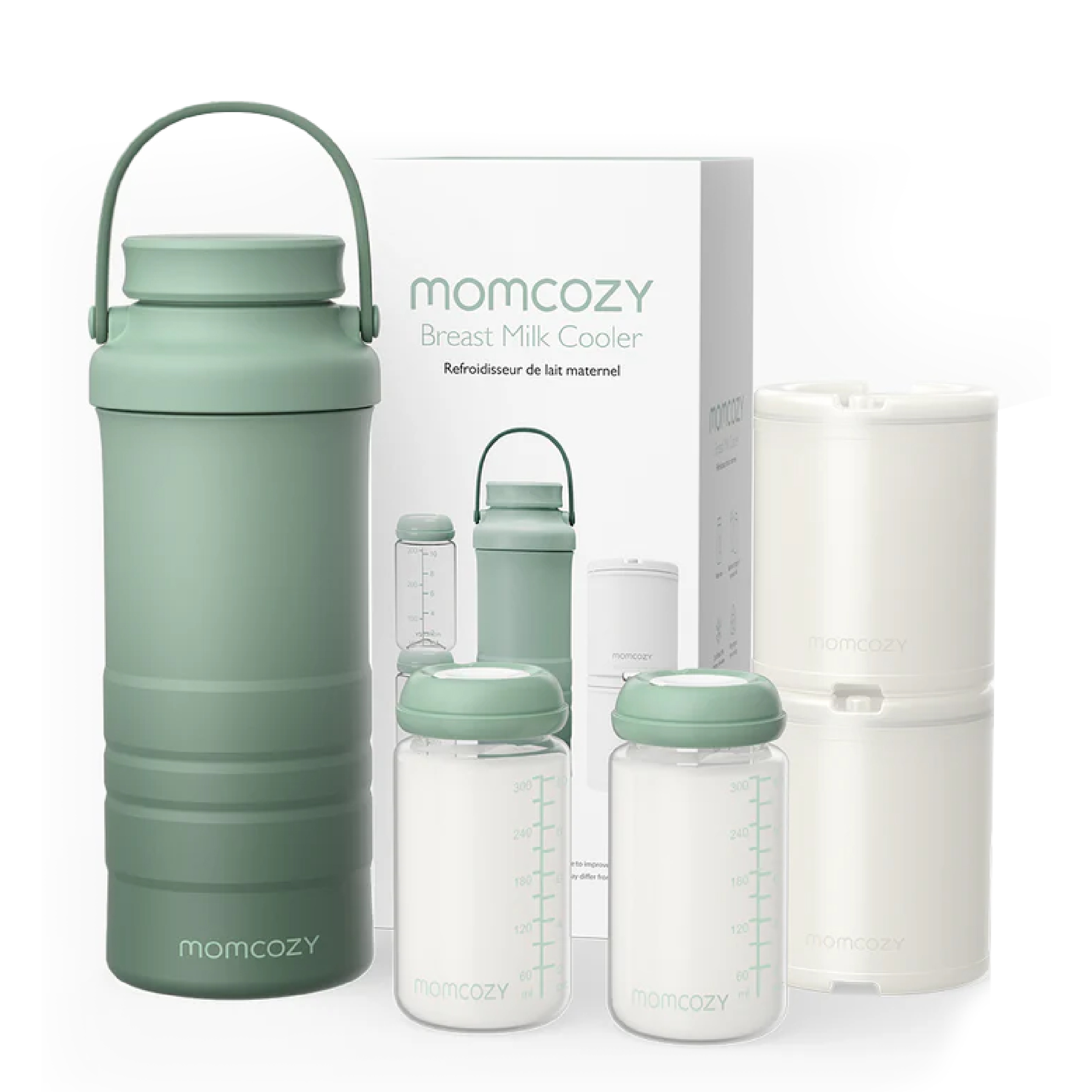 Momcozy Portable Breast Milk Cooler for Outdoor 22oz (Green)