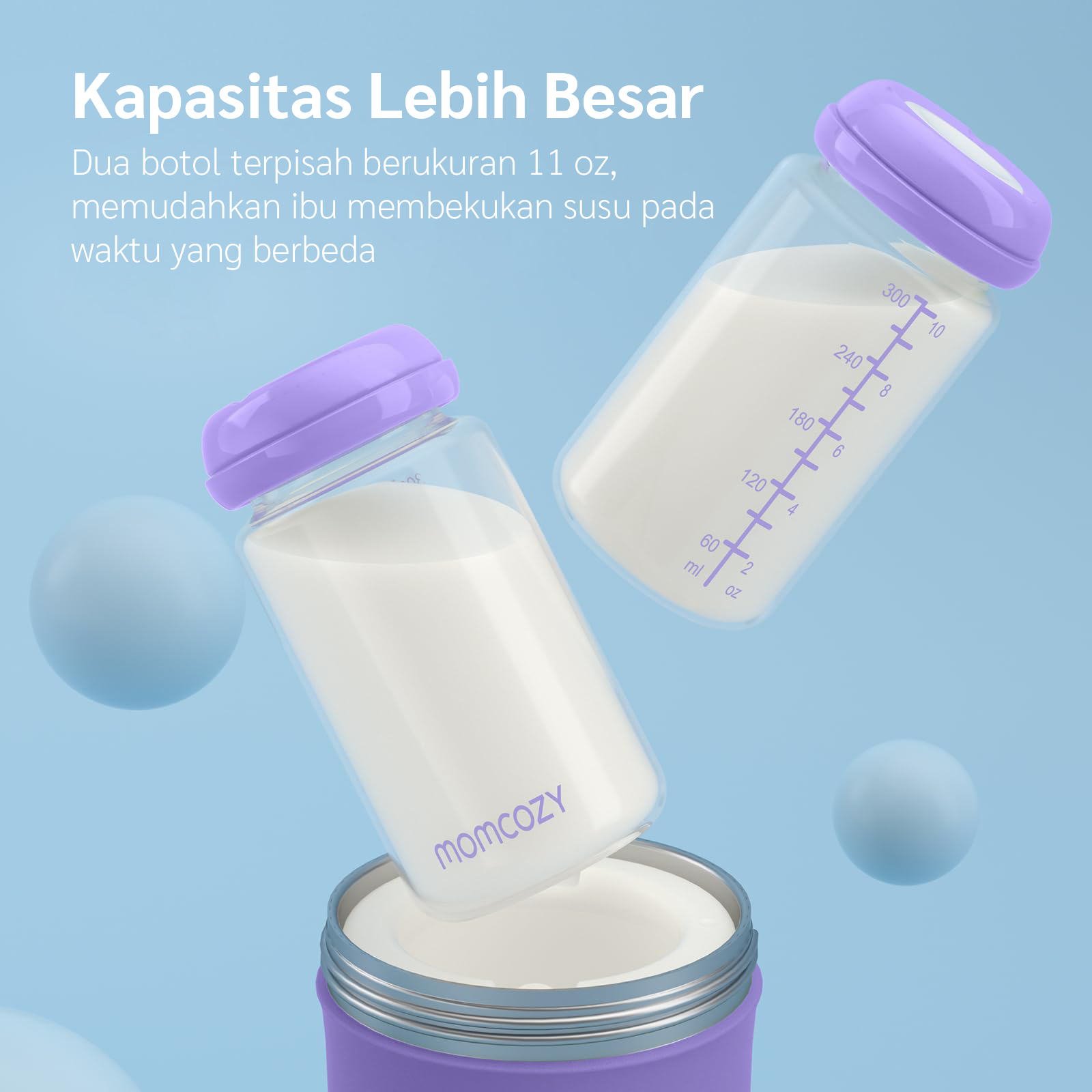 [PRE ORDER] Momcozy Portable Breast Milk Cooler for Outdoor 22oz (Purple) description image
