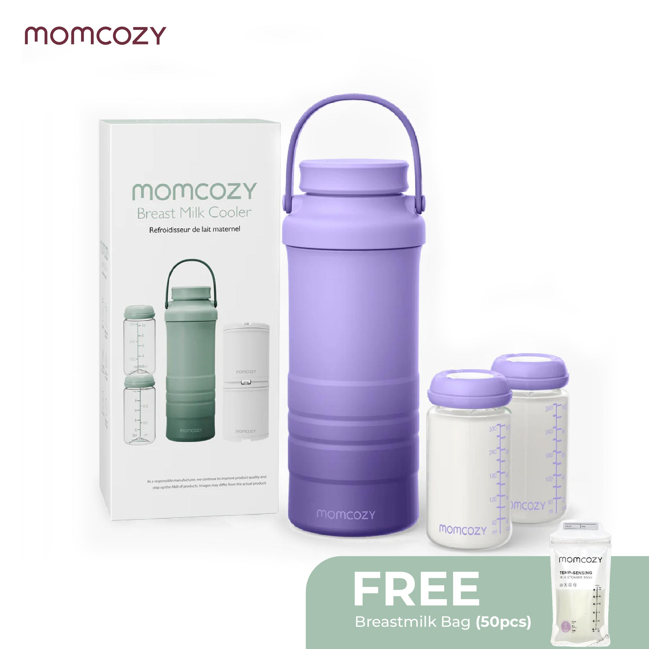 Momcozy Portable Breast Milk Cooler for Outdoor 22oz (Purple)