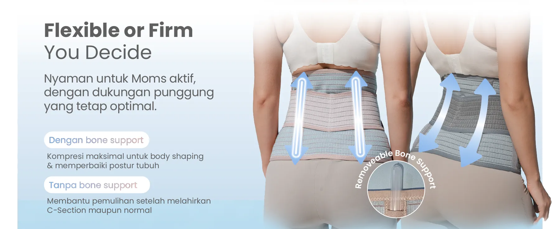 MOOIMOM Special Bundling - Coolweave Corset & 2 Ways Diaper Bag description image