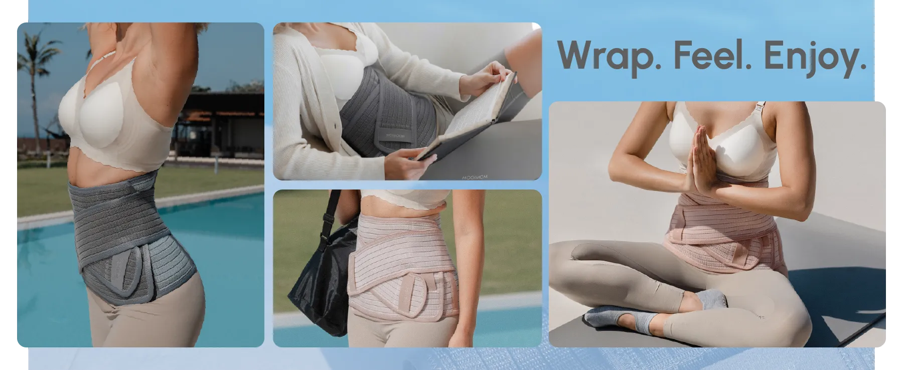 MOOIMOM Special Bundling - Coolweave Corset & 2 Ways Diaper Bag description image