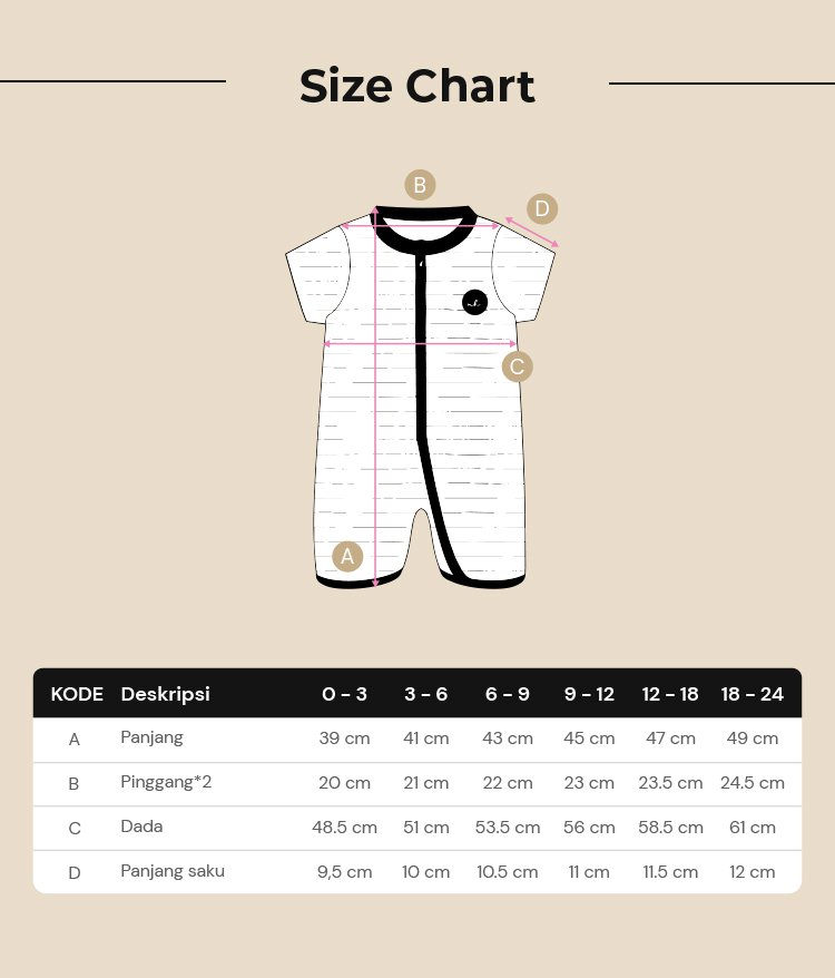 Nero Bianco Tencel™ 2 Way Zip Coverall - Baju Bayi Nyaman | Jumper Bayi description image