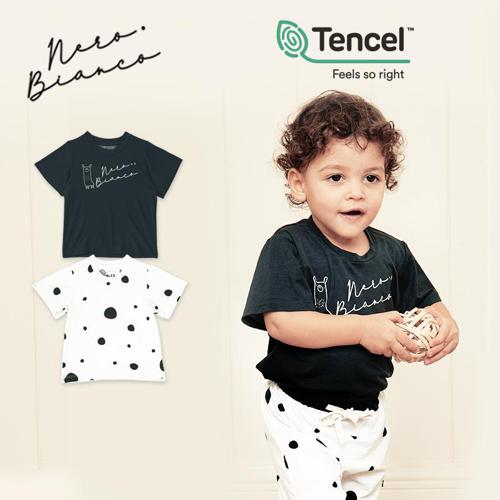 Nero Bianco Tencel™ Unisex Top - Baju Bayi Lucu | Atasan Bayi