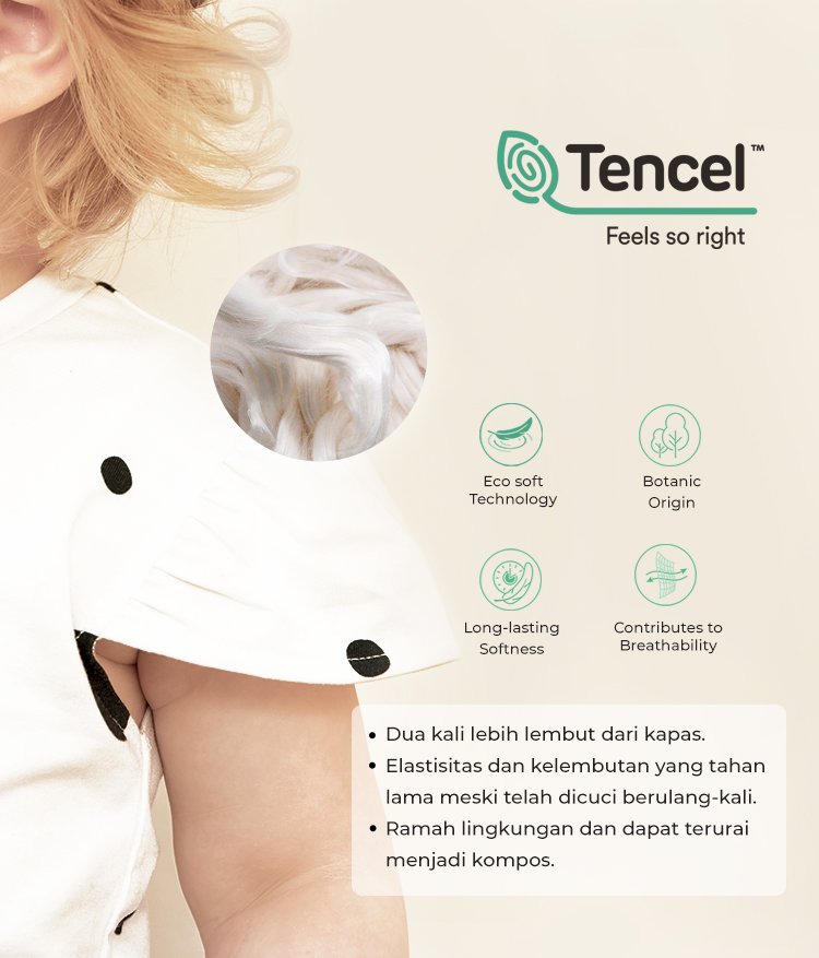 Nero Bianco Tencel™ Frill Top - Baju Bayi Lucu description image