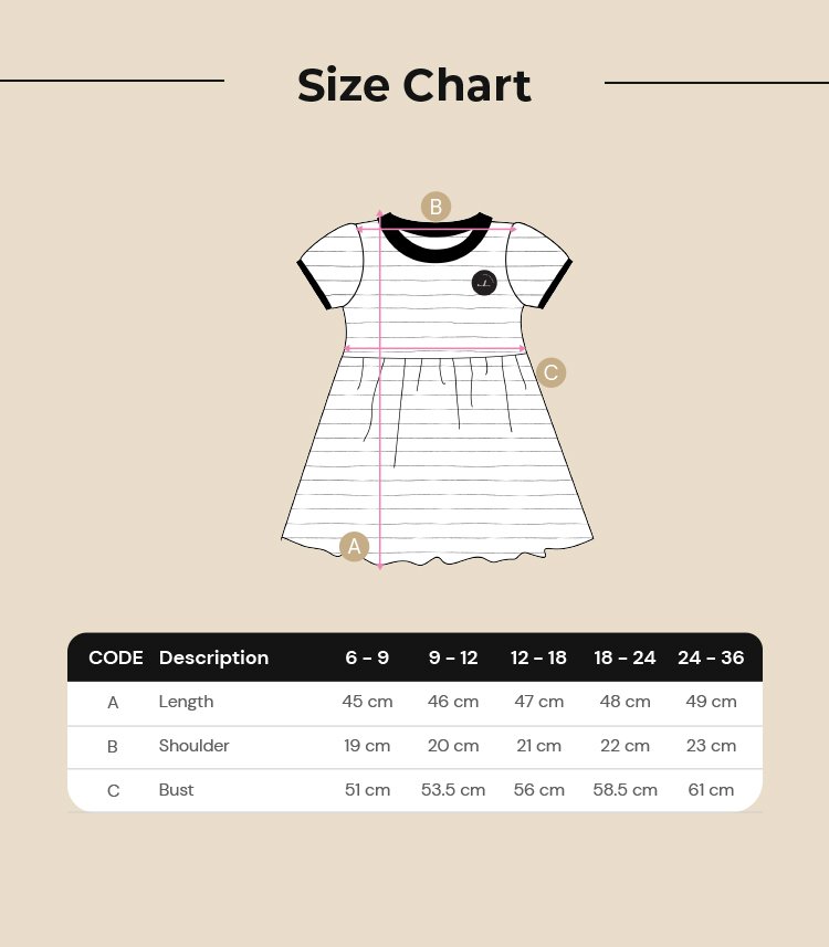 Nero Bianco Tencel™ Frill Dress - Baju Bayi Lucu | Dress Bayi Anak description image