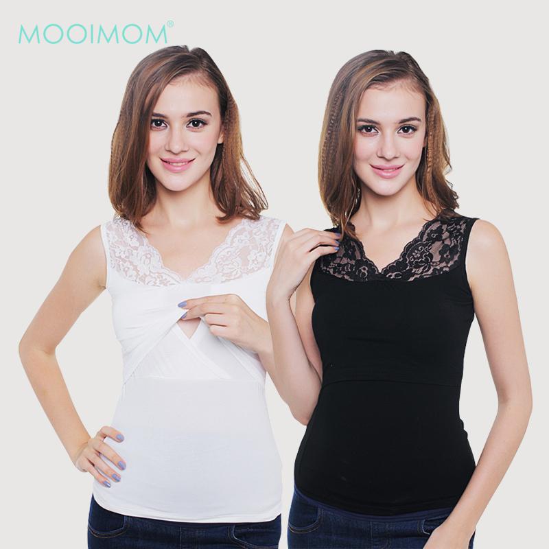 MOOIMOM Lace Vest Nursing Tank - Tank Top Bra Menyusui
