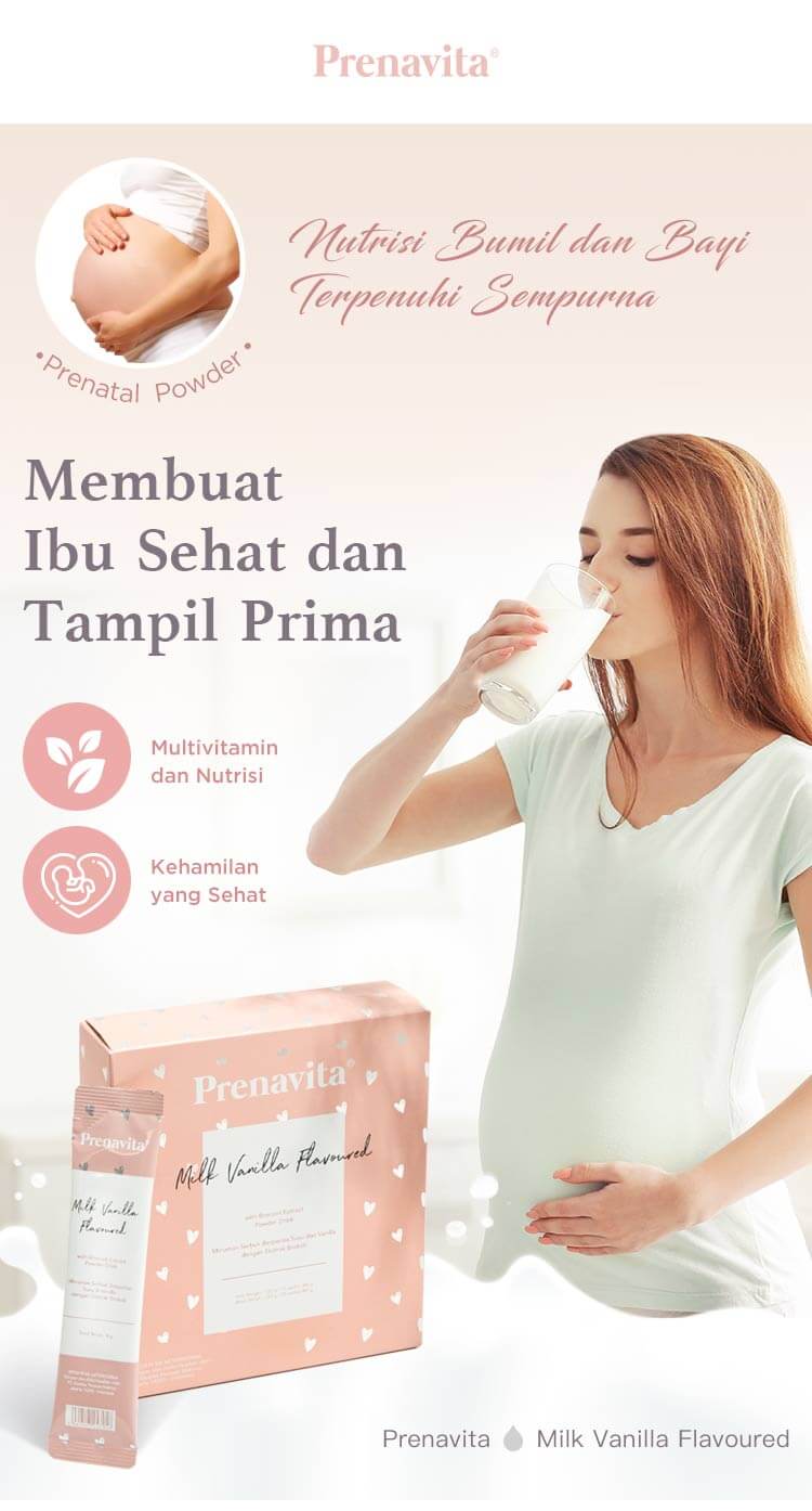 Prenavita Health Drink Milk Vanilla Flavoured Sachet - Minuman Nutrisi Kehamilan (2pcs) description image